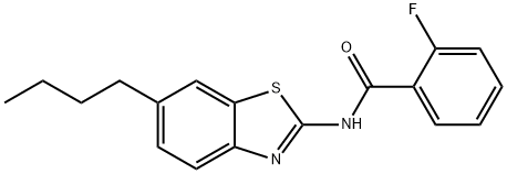 N-(6-butyl-1,3-benzothiazol-2-yl)-2-fluorobenzamide Struktur