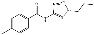 4-chloro-N-(2-propyl-2H-tetraazol-5-yl)benzamide Struktur