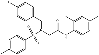 N-(2,4-dimethylphenyl)-2-{(4-fluorobenzyl)[(4-methylphenyl)sulfonyl]amino}acetamide Struktur