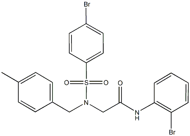 N-(2-bromophenyl)-2-[[(4-bromophenyl)sulfonyl](4-methylbenzyl)amino]acetamide Struktur