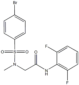 2-[[(4-bromophenyl)sulfonyl](methyl)amino]-N-(2,6-difluorophenyl)acetamide Struktur