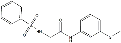 N-[3-(methylsulfanyl)phenyl]-2-[(phenylsulfonyl)amino]acetamide Struktur