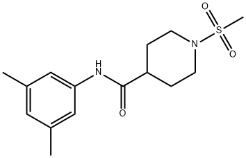 N-(3,5-dimethylphenyl)-1-(methylsulfonyl)-4-piperidinecarboxamide Struktur