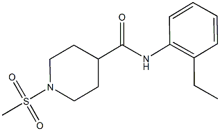 N-(2-ethylphenyl)-1-(methylsulfonyl)-4-piperidinecarboxamide Struktur