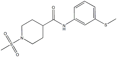 N-[3-(methylsulfanyl)phenyl]-1-(methylsulfonyl)-4-piperidinecarboxamide Struktur