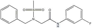 2-[benzyl(methylsulfonyl)amino]-N-(3-fluorophenyl)acetamide Struktur