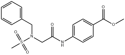 methyl 4-({[benzyl(methylsulfonyl)amino]acetyl}amino)benzoate Struktur