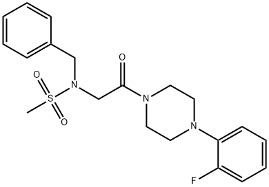 N-benzyl-N-{2-[4-(2-fluorophenyl)-1-piperazinyl]-2-oxoethyl}methanesulfonamide Struktur