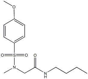 N-butyl-2-[[(4-methoxyphenyl)sulfonyl](methyl)amino]acetamide Struktur