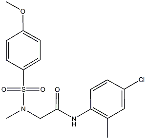 N-(4-chloro-2-methylphenyl)-2-[[(4-methoxyphenyl)sulfonyl](methyl)amino]acetamide Struktur