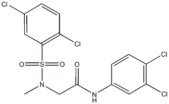 N-(3,4-dichlorophenyl)-2-[[(2,5-dichlorophenyl)sulfonyl](methyl)amino]acetamide Struktur