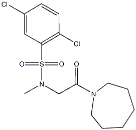 N-[2-(1-azepanyl)-2-oxoethyl]-2,5-dichloro-N-methylbenzenesulfonamide Struktur