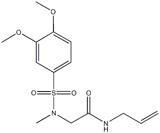 N-allyl-2-[[(3,4-dimethoxyphenyl)sulfonyl](methyl)amino]acetamide Struktur