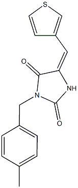 3-(4-methylbenzyl)-5-(3-thienylmethylene)-2,4-imidazolidinedione Struktur