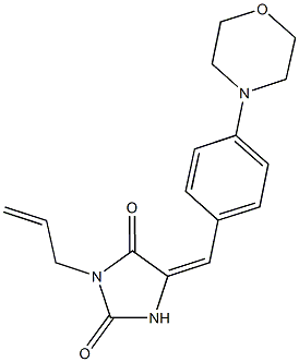 3-allyl-5-[4-(4-morpholinyl)benzylidene]-2,4-imidazolidinedione Struktur