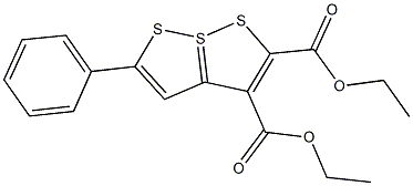 diethyl 5-phenyl-7lambda~4~-[1,2]dithiolo[5,1-e][1,2]dithiole-2,3-dicarboxylate Struktur