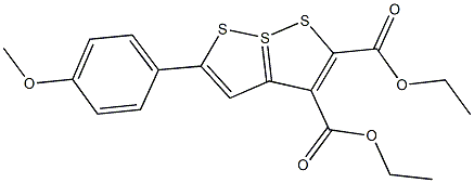 diethyl 5-(4-methoxyphenyl)-7lambda~4~-[1,2]dithiolo[5,1-e][1,2]dithiole-2,3-dicarboxylate Struktur