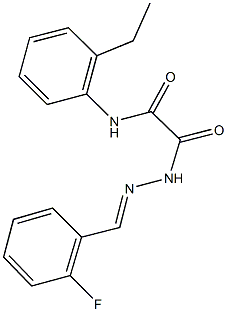 N-(2-ethylphenyl)-2-[2-(2-fluorobenzylidene)hydrazino]-2-oxoacetamide Struktur