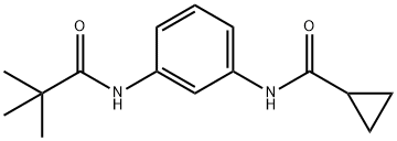 N-{3-[(2,2-dimethylpropanoyl)amino]phenyl}cyclopropanecarboxamide Struktur