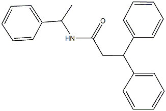 3,3-diphenyl-N-(1-phenylethyl)propanamide Struktur