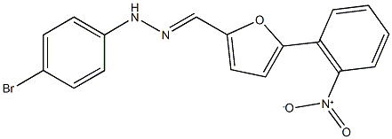 5-{2-nitrophenyl}-2-furaldehyde (4-bromophenyl)hydrazone Struktur