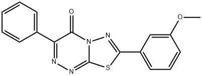 7-(3-methoxyphenyl)-3-phenyl-4H-[1,3,4]thiadiazolo[2,3-c][1,2,4]triazin-4-one Struktur