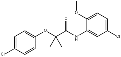 N-(5-chloro-2-methoxyphenyl)-2-(4-chlorophenoxy)-2-methylpropanamide Struktur