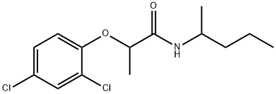 2-(2,4-dichlorophenoxy)-N-(1-methylbutyl)propanamide Struktur