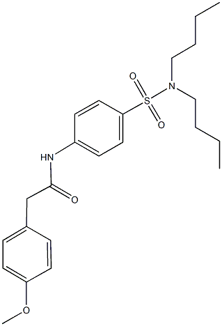 N-{4-[(dibutylamino)sulfonyl]phenyl}-2-(4-methoxyphenyl)acetamide Struktur