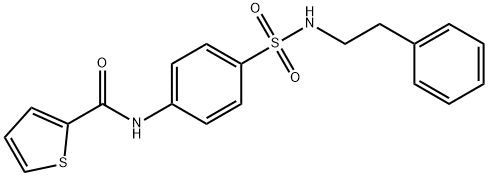 N-(4-{[(2-phenylethyl)amino]sulfonyl}phenyl)-2-thiophenecarboxamide Struktur