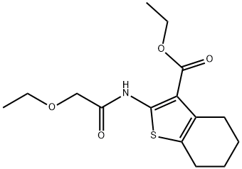 ethyl 2-[(ethoxyacetyl)amino]-4,5,6,7-tetrahydro-1-benzothiophene-3-carboxylate Struktur