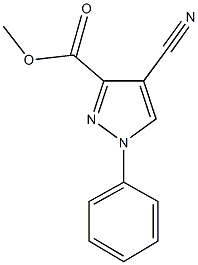 methyl 4-cyano-1-phenyl-1H-pyrazole-3-carboxylate Struktur