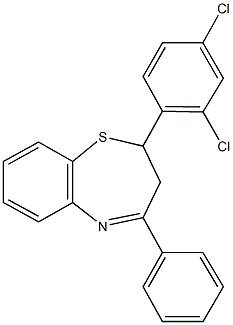 2-(2,4-dichlorophenyl)-4-phenyl-2,3-dihydro-1,5-benzothiazepine Struktur