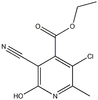 ethyl 3-chloro-5-cyano-6-hydroxy-2-methylisonicotinate Struktur