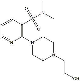 2-[4-(2-hydroxyethyl)-1-piperazinyl]-N,N-dimethyl-3-pyridinesulfonamide Struktur