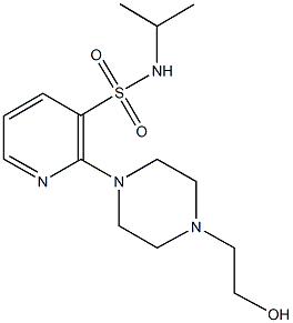 2-[4-(2-hydroxyethyl)-1-piperazinyl]-N-isopropyl-3-pyridinesulfonamide Struktur