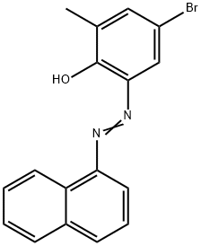 4-bromo-2-methyl-6-(1-naphthyldiazenyl)phenol Struktur