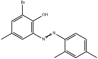 2-bromo-6-[(2,4-dimethylphenyl)diazenyl]-4-methylphenol Struktur