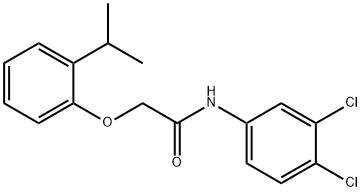 N-(3,4-dichlorophenyl)-2-(2-isopropylphenoxy)acetamide Struktur