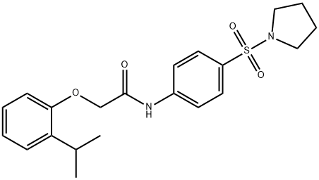 2-(2-isopropylphenoxy)-N-[4-(1-pyrrolidinylsulfonyl)phenyl]acetamide Struktur