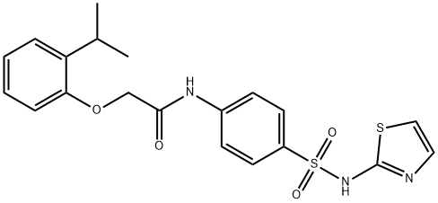 2-(2-isopropylphenoxy)-N-{4-[(1,3-thiazol-2-ylamino)sulfonyl]phenyl}acetamide Struktur