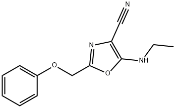 5-(ethylamino)-2-(phenoxymethyl)-1,3-oxazole-4-carbonitrile Struktur