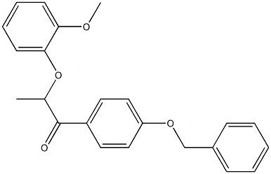 1-[4-(benzyloxy)phenyl]-2-(2-methoxyphenoxy)-1-propanone Struktur