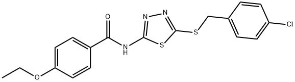 N-{5-[(4-chlorobenzyl)sulfanyl]-1,3,4-thiadiazol-2-yl}-4-ethoxybenzamide Struktur