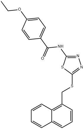 4-ethoxy-N-{5-[(1-naphthylmethyl)sulfanyl]-1,3,4-thiadiazol-2-yl}benzamide Struktur