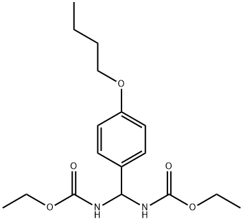 ethyl (4-butoxyphenyl)[(ethoxycarbonyl)amino]methylcarbamate Struktur