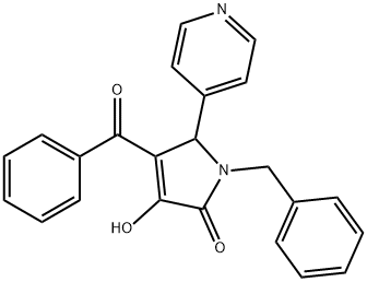 4-benzoyl-1-benzyl-3-hydroxy-5-(4-pyridinyl)-1,5-dihydro-2H-pyrrol-2-one Struktur