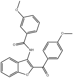 3-methoxy-N-[2-(4-methoxybenzoyl)-1-benzofuran-3-yl]benzamide Struktur