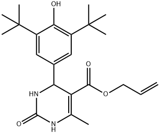 allyl 4-(3,5-ditert-butyl-4-hydroxyphenyl)-6-methyl-2-oxo-1,2,3,4-tetrahydropyrimidine-5-carboxylate Struktur