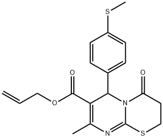 allyl 8-methyl-6-[4-(methylsulfanyl)phenyl]-4-oxo-3,4-dihydro-2H,6H-pyrimido[2,1-b][1,3]thiazine-7-carboxylate Struktur